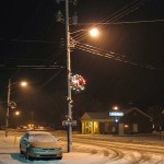 Night snow…